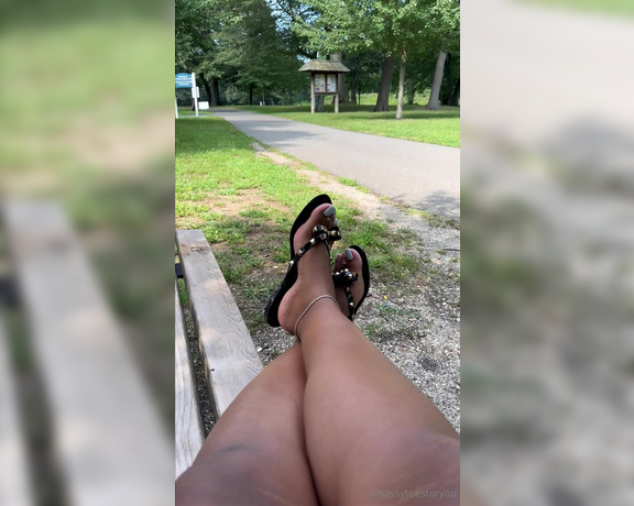 Sassy Toes aka Sassytoesforyou Onlyfans - You see these feet up at the park how many times are you going to walk past me