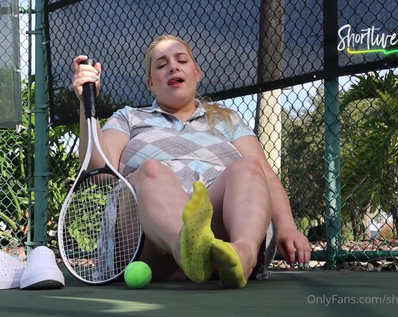 ShortLivedTyranny aka Shortlivedtyranny OnlyFans - You like watching me bounce this tennis ball dont you Bet you wish I was slapping those balls aro