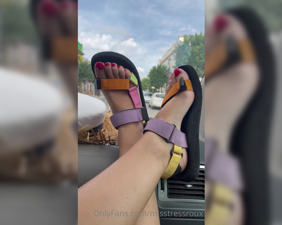 GingerAlesFeet aka Misstressroux OnlyFans - Feeling like a happy little girl with these sandals wearing them really changes my mood