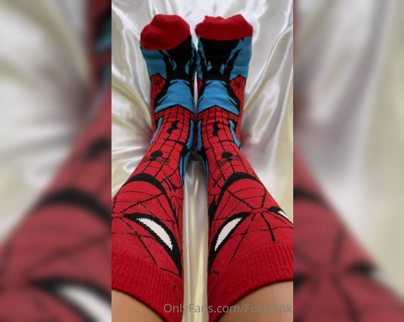 Pink Foxx aka Foxxpink OnlyFans - In honor of Spider Man No Way Home & being Feet Friday, enjoy my new socks & removal 13