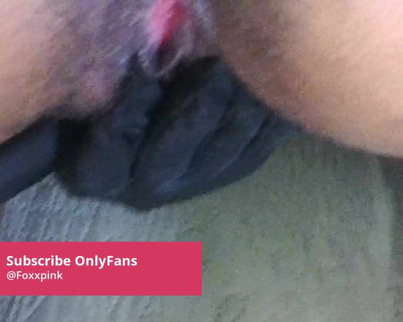 Pink Foxx aka Foxxpink OnlyFans - Trying to push out that creampie, and I ended up squirting all over my black feet