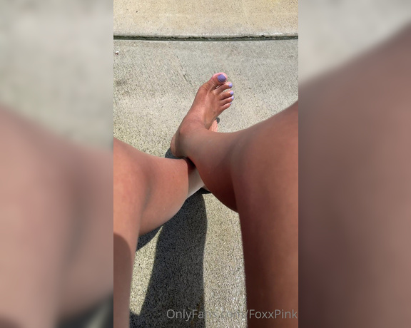 Pink Foxx aka Foxxpink OnlyFans - Enjoying being barefoot by the pool 1