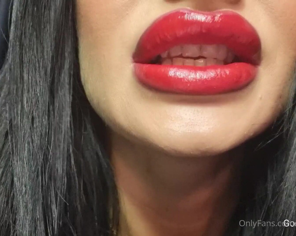 Goddess Ambra aka Goddessambra OnlyFans - FREE VIDEO #lipstick #LipsFetish #RedLipstick #spit #smoking #humiliation