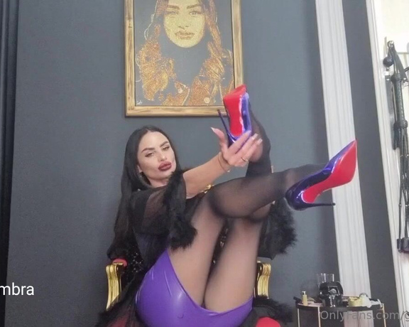 Goddess Ambra aka Goddessambra OnlyFans - Crave them, beg for themMy precious nylon covered feet own you!