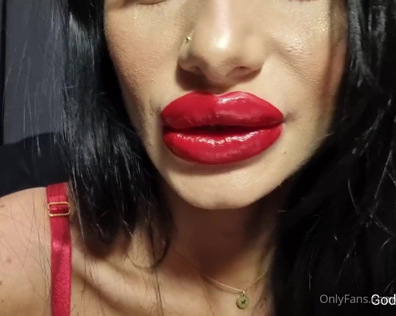 Goddess Ambra aka Goddessambra OnlyFans - This video will drag you deeper into your addiction for My juicy, perfect red lips!
