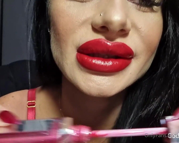 Goddess Ambra aka Goddessambra OnlyFans - This video will drag you deeper into your addiction for My juicy, perfect red lips!