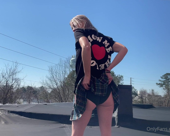 Kody Evans aka Kodyevans OnlyFans - Why not a self wedgie on a rooftop overlooking a small downtown city