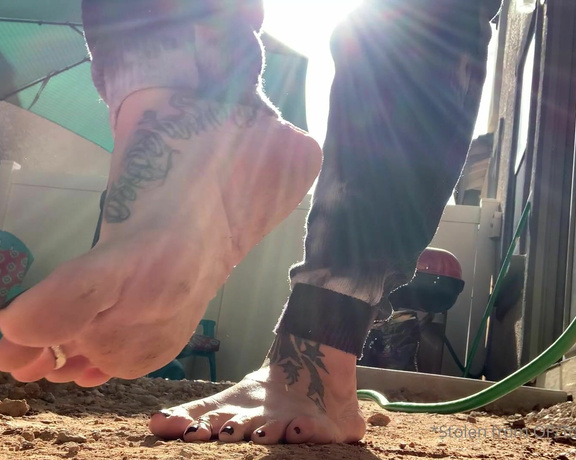 Lexi - Toe Rings and Tattoos aka Toeringsandtats OnlyFans - (83547308) Do you enjoy watching me walk around outside in the mud barefoot I’m gonna need help cleaning these