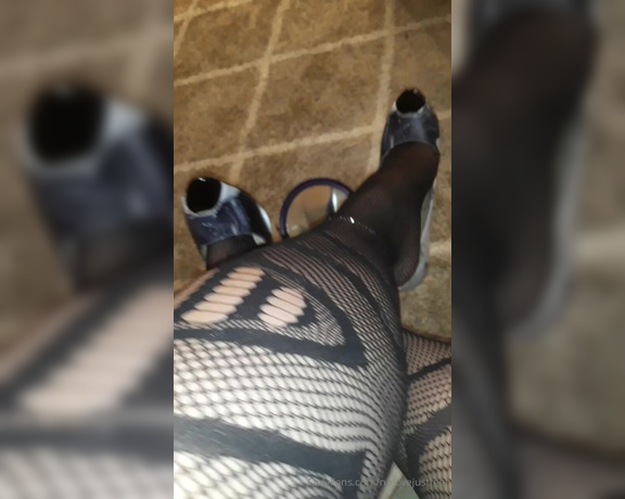 Nolove JustFeet aka Nolovejustfeet OnlyFans - Happy Fishnet Friday boys Heres double the pleasure, Fishnets and heel dangling for ur pleasure