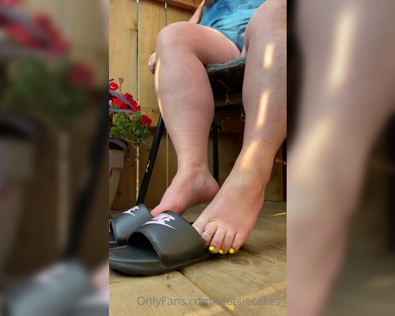 Caroline aka Feetsiecakes_ OnlyFans - A little slides tease I realized after filming that there’s still a little watermelon juice on them