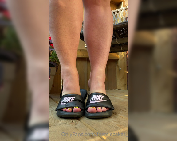 Caroline aka Feetsiecakes_ OnlyFans - A little slides tease I realized after filming that there’s still a little watermelon juice on them