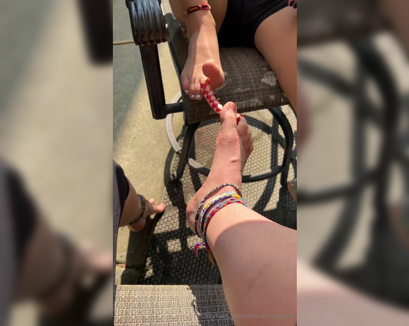 MissArcanaPlus aka Missarcanaplus OnlyFans - Toe Trap video! I apologize that all the audio is taken out There were other people at the little