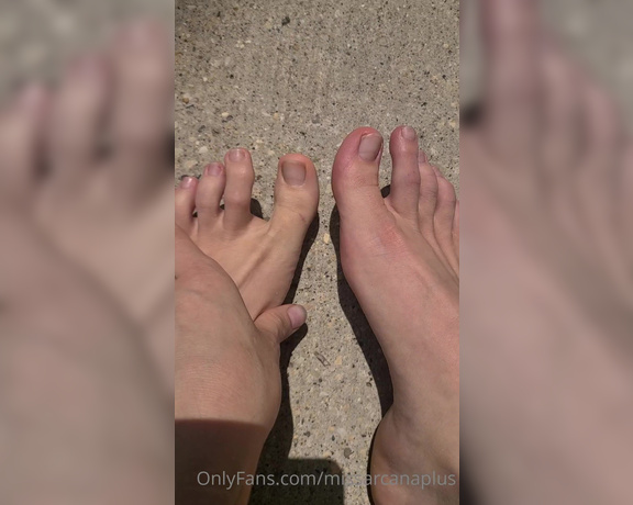 MissArcanaPlus aka Missarcanaplus OnlyFans - Update on my toe owieee Some clean oiled bare feet for you toooo