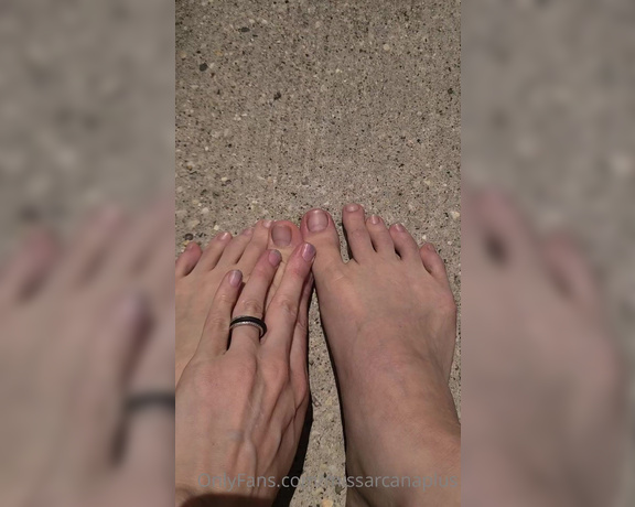 MissArcanaPlus aka Missarcanaplus OnlyFans - Update on my toe owieee Some clean oiled bare feet for you toooo