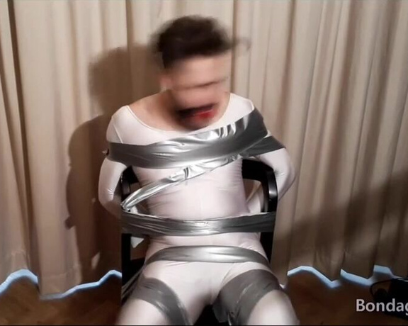 Tonny aka Tape_br OnlyFans - Behind Scenes from my second BDMan video  Final Part Duct Tape, Ball Gag and Lycra