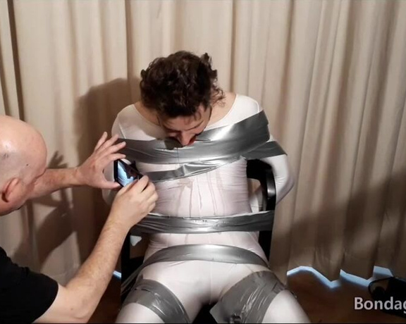 Tonny aka Tape_br OnlyFans - Behind Scenes from my second BDMan video  Final Part Duct Tape, Ball Gag and Lycra