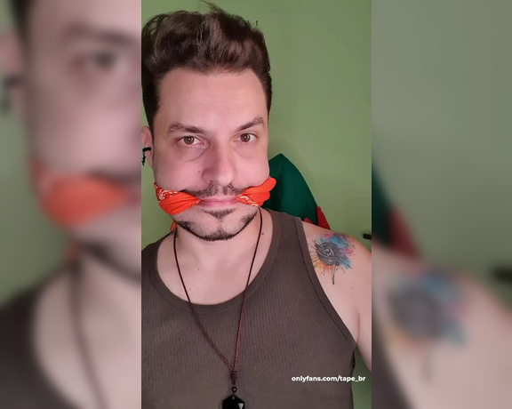 Tonny aka Tape_br OnlyFans - Self gagged with Bandana and Duct Tape!