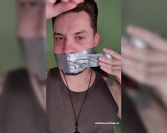 Tonny aka Tape_br OnlyFans - Self gagged with Bandana and Duct Tape!