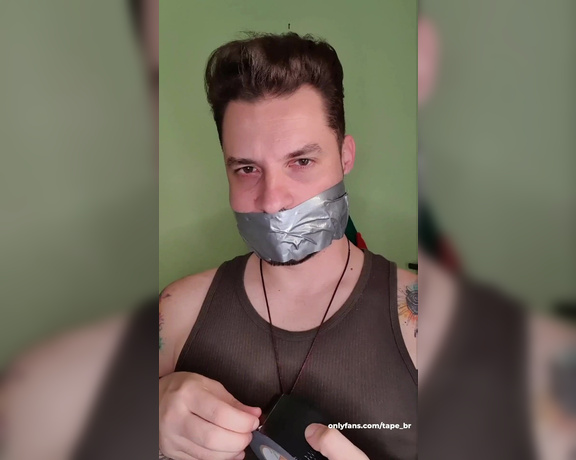 Tonny aka Tape_br OnlyFans - Self gagged with Bandana and Duct Tape!