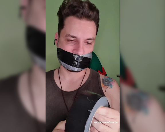 Tonny aka Tape_br OnlyFans - Self gagged with Bandana and Duct Tape!