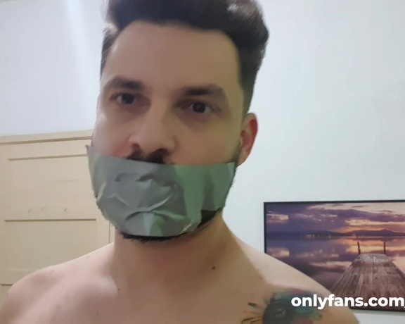 Tonny aka Tape_br OnlyFans - Self gagged with Duct Tape!