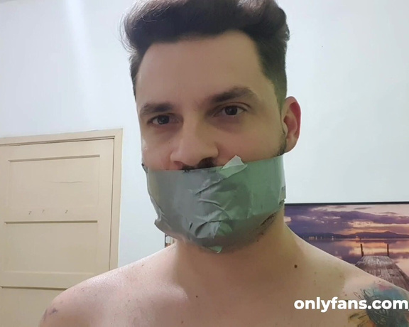 Tonny aka Tape_br OnlyFans - Self gagged with Duct Tape!