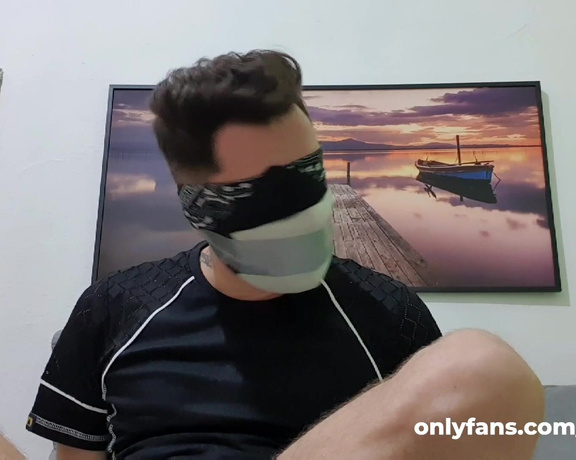 Tonny aka Tape_br OnlyFans - Self Gagged with Socks + Duct Tape + Mask + More Tape and Blindfold with a Bandana!