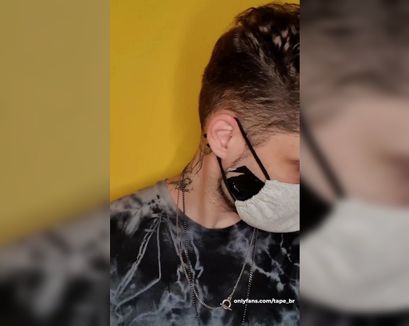 Tonny aka Tape_br OnlyFans - Custom video Self gagged with Black Duct Tape, Mask, Bandana and more tape