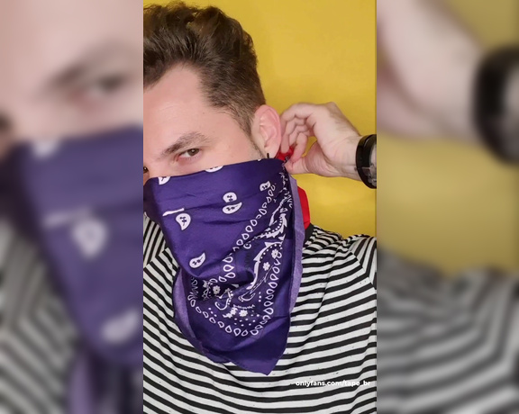 Tonny aka Tape_br OnlyFans - Only Bandanas! Self gagged with black socks and bandana