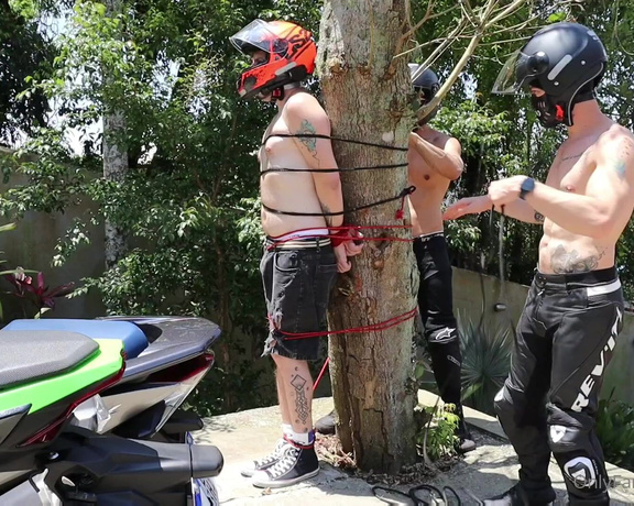 Tonny aka Tape_br OnlyFans - Biker Boys 3  Ropes + Helmets @tiedmanbrasil @tape