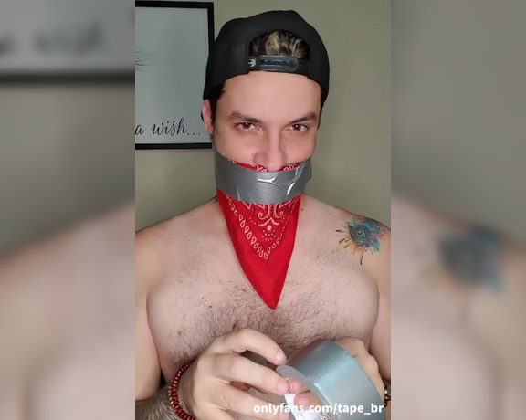 Tonny aka Tape_br OnlyFans - Self Gagged with Duct Tape and Bandana