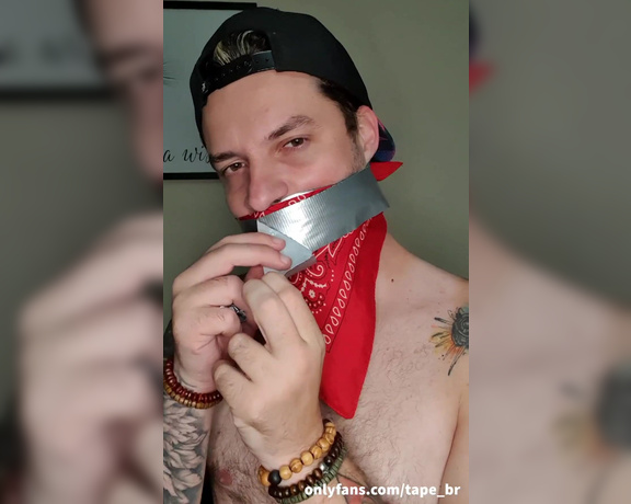Tonny aka Tape_br OnlyFans - Self Gagged with Duct Tape and Bandana