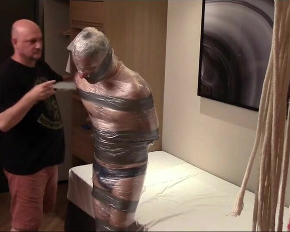 Tonny aka Tape_br OnlyFans - Behind Scenes  Me mummified by BDMan!