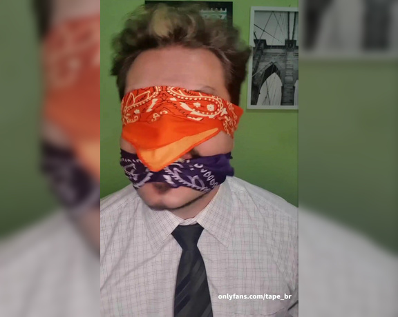 Tonny aka Tape_br OnlyFans - Custom video for a fan Social Clothes + Gagged and Blindfolded with Bandana