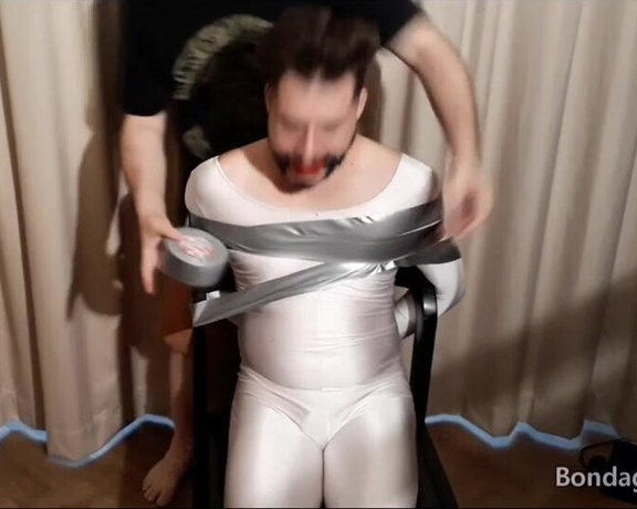 Tonny aka Tape_br OnlyFans - Behind Scenes from my second BDMan video  Part 1 Duct Tape, Ball Gag and Lycra