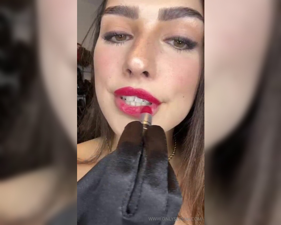 Gynarchy Goddess aka Gynarchygoddess OnlyFans - Red lipstick application