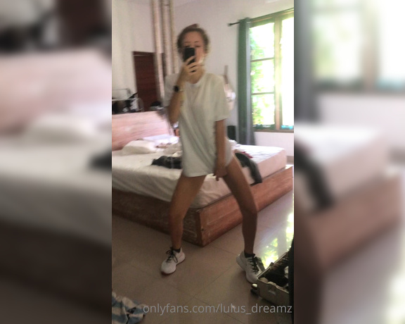 Lulus Dreamz aka Lulus_dreamz OnlyFans - Re discovered my old phone and filmed me after a sweat session (ASMR licking and breathing  ) 2