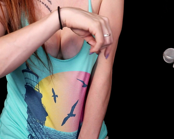 Megan  Ginger ASMR aka Gingerasmr OnlyFans - Jaws Shirt Scratching August 2019