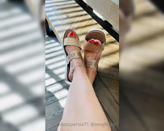 Goddesspersia71 aka Sexyfeet47 Onlyfans - Good Morning Lover’s I need a good massage my feet are tired from my crazy trip who’s ready to g 1