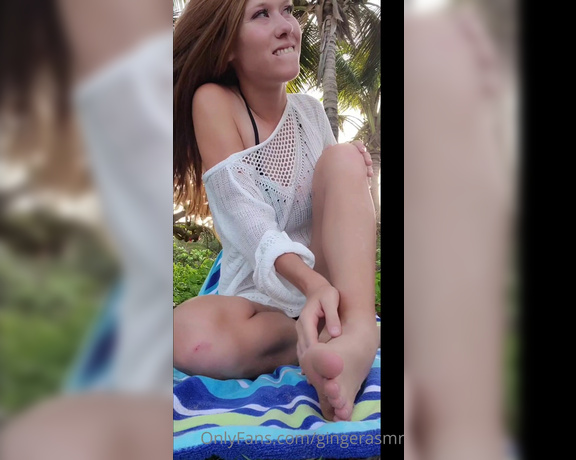 Megan  Ginger ASMR aka Gingerasmr OnlyFans - Going to my favorite spot on the beach to be alone (Bonus Video)