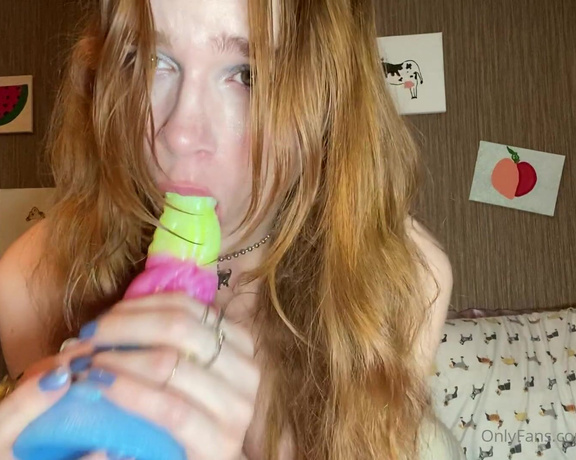 Zoe Strawberry aka Redxxxsuede OnlyFans - The cutest artificial cock I own Brings tears to my eyes , )