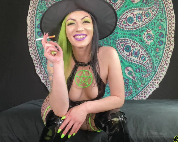 Rave Baby aka Smokinggoddess OnlyFans - This Smoking Wicked Witch wants you to come be my human ashtray in this Hot Smoking Fetish POV