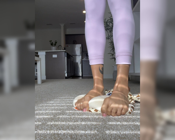 Goddess Coco aka Cocobonsolez OnlyFans - Imagine youre this stuffed giraffe plushy and Im stepping all over your face My toes curling an 3
