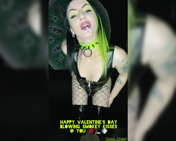 Rave Baby aka Smokinggoddess OnlyFans - Happy Valentine’s Day Blowing Smokey kisses at you Come sub to my main profile and I’ll send