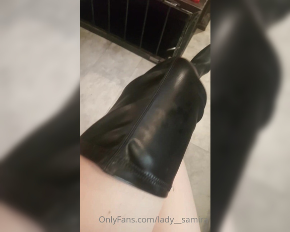 Lady Samira aka Lady__samira OnlyFans - Do you love my leather Overknee boots Enjoy it  #leather #overknee #boots #fetish #love