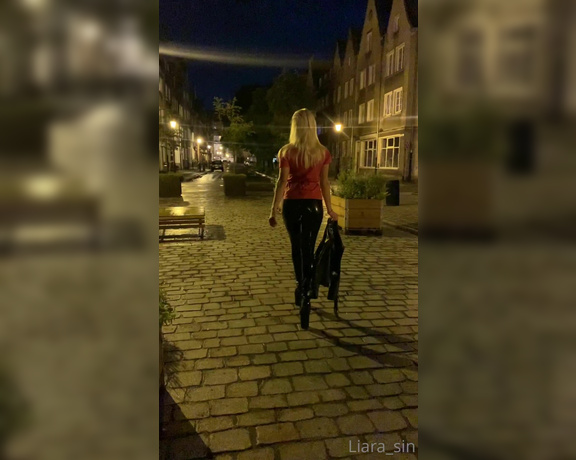 Liara Sin aka Liara_sin OnlyFans - Do you remember my walk in latex leggings and those sexy shoes in the old town  The walk was a bit longer though  SWIPE