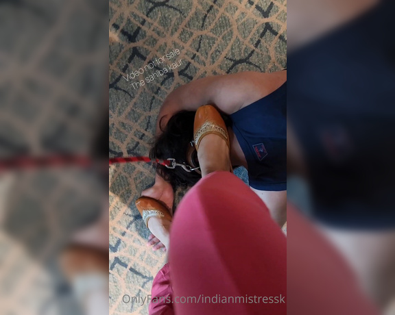 Sahiba Kaur indian mistress aka Indianmistressk OnlyFans - DOMINATING this k#tta with PUNJABI JUTTIII ! Crushing his Hands nd head ! No Mercy! AT ALLL