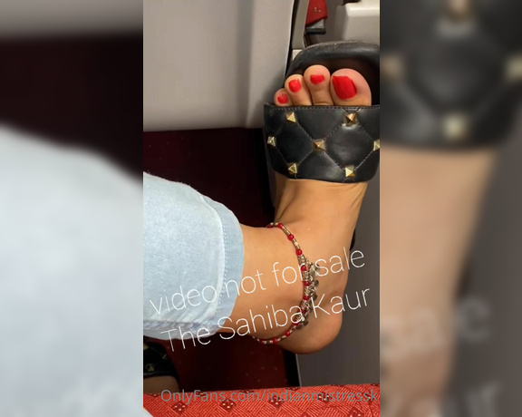 Sahiba Kaur indian mistress aka Indianmistressk OnlyFans - Look at my Feet I know its your weakness Super Sexy Red toe nails Real Foot Domination in Flight