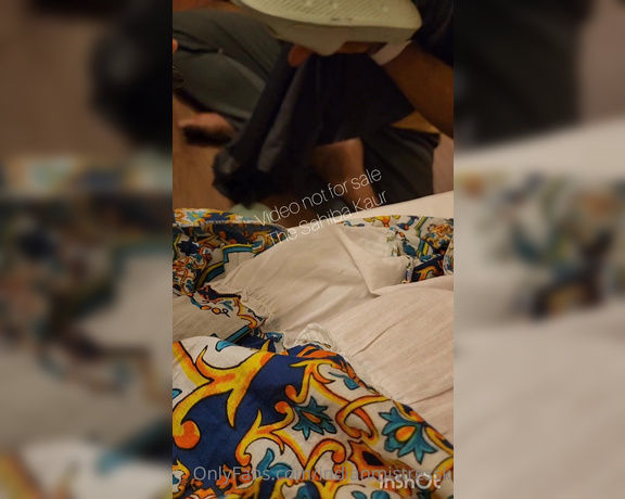 Sahiba Kaur indian mistress aka Indianmistressk OnlyFans - Malkin Rubbing n cleaning her Feet ns slippers with Sl@ves brand new T shirt after that Sl@ve weari