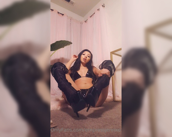 Empress Jennifer aka Empressjennxo OnlyFans - Or Black Mesh knee highs